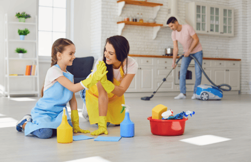 family cleaning